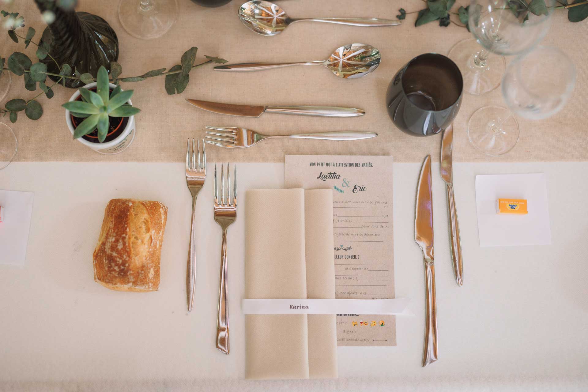 Shooting photo Décoration de table  - Photographe Mariage La Rochelle